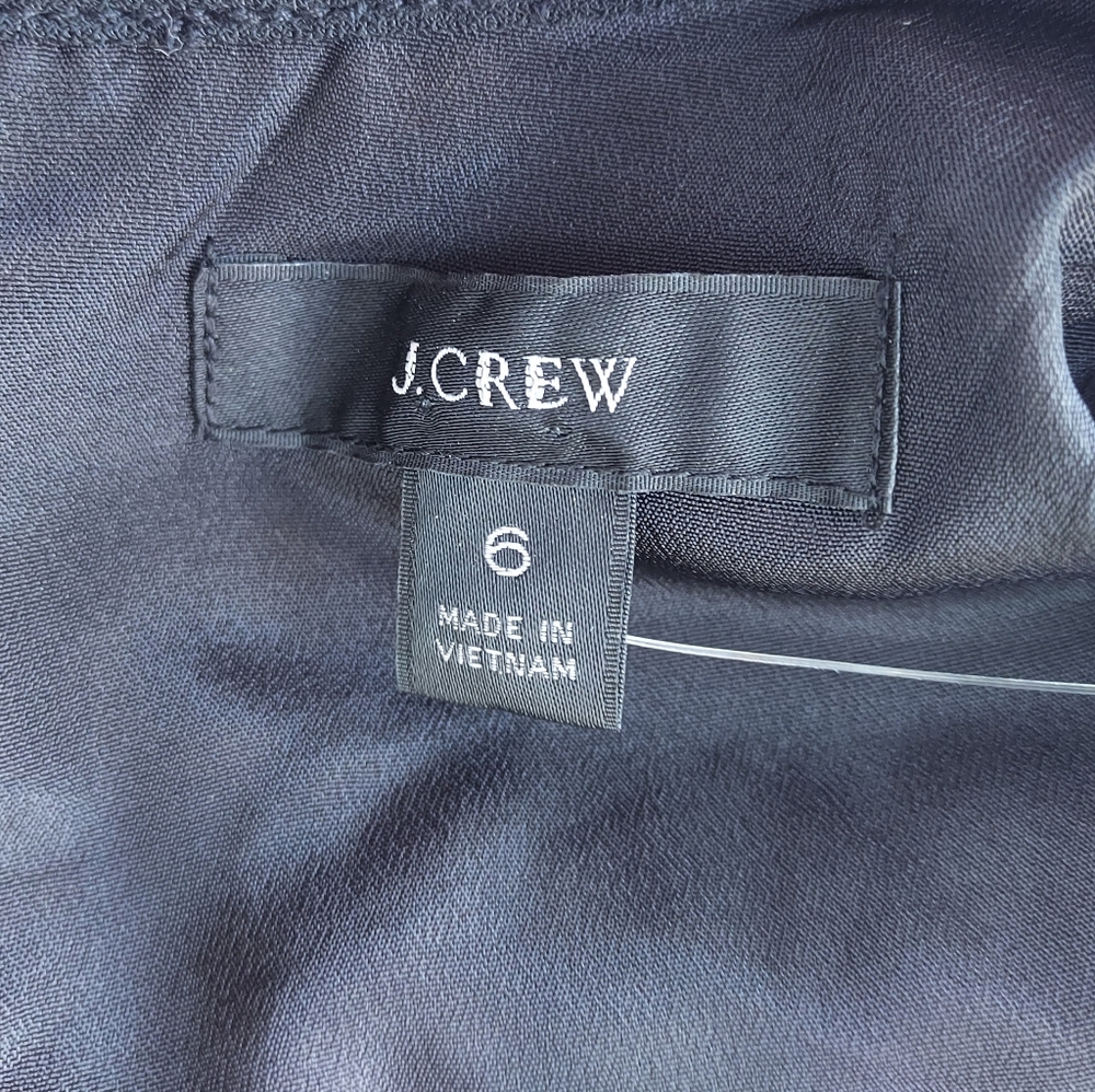 J. Crew Black One Piece Jumpsuit Size 6 NEW NWT Ruffle Flutter Sleeve - Picture 9 of 12